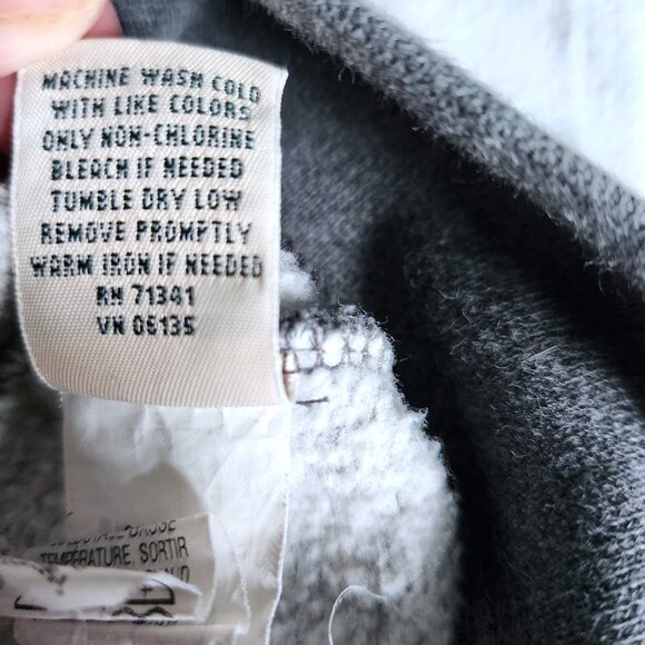 LL Bean Sweater Jacket Men's XL Regular Gray Fleece Lined Full Zip Casual - Picture 4 of 10